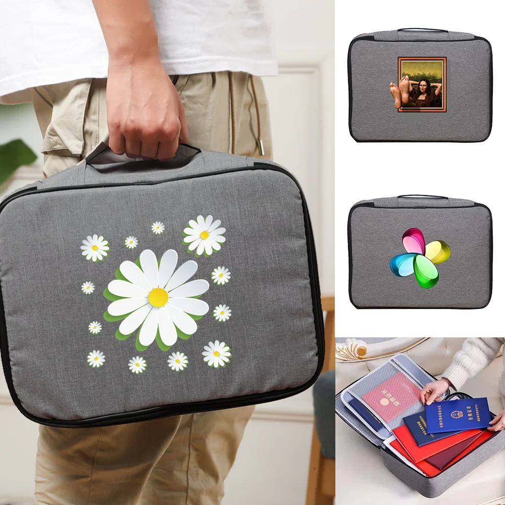 Waterproof Handbag 2023 Women's Men Travel Credentials Storage Bag Passport Credit Card Wallet 3D Pattern Luggage Organizer Case