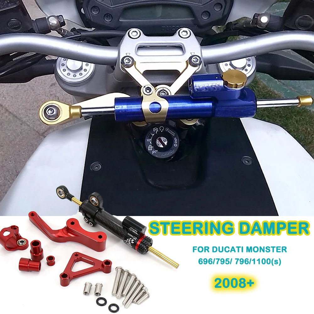 

For Ducati Monster 696 795 796 2008-up Motorcycle Modified Steering Damper Stabilizer Mounting Bracket Support Kit