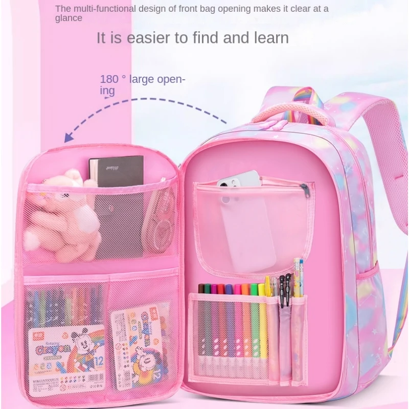 2023 New Schoolbag Student Girls Children's Princess Refrigerator Door Backpack Spine Protector School Book Shoulder Bags