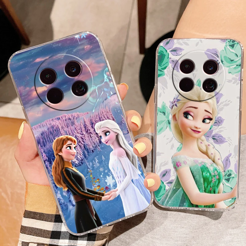 

Disney Frozen Anna And Elsa For Huawei P50 P40 P30 P20 Lite 5G Nova Plus 9 SE Pro 5T Y9S Y9 Prime Transparent Phone Case