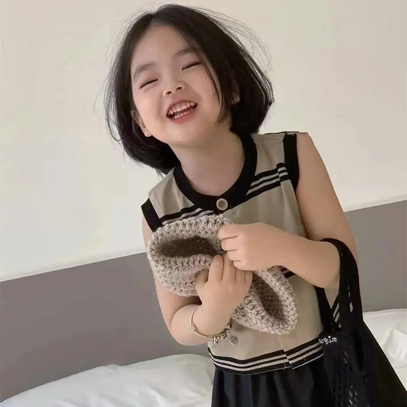 Костюм для маленьких девочек Модная элегантная детская Кружевная футболка и