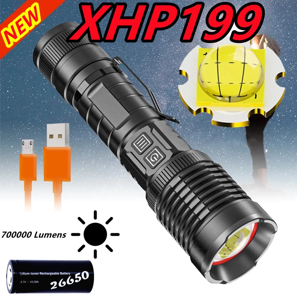 

1300M XHP199 Most Powerful Led Flashlight 9 Core Usb Zoom Tactical Torch XHP90 Rechargeable 18650 Flash Light Hunting Hand Lamps