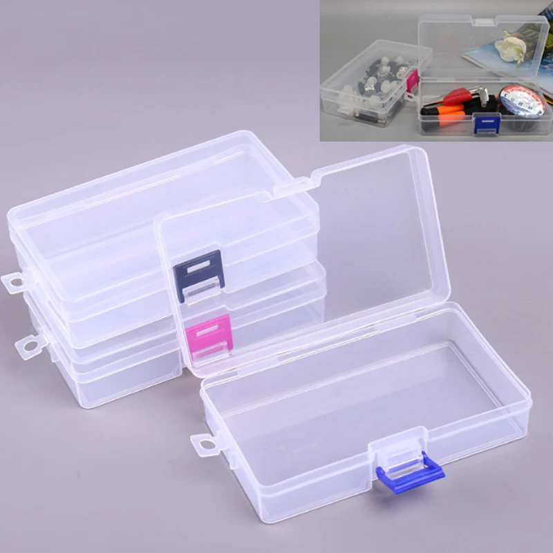 

1/2pcs Practical Toolbox Plastic For Tools Case Screw Sewing PP Boxes Transparent Component Screw Jewelry Storage Box