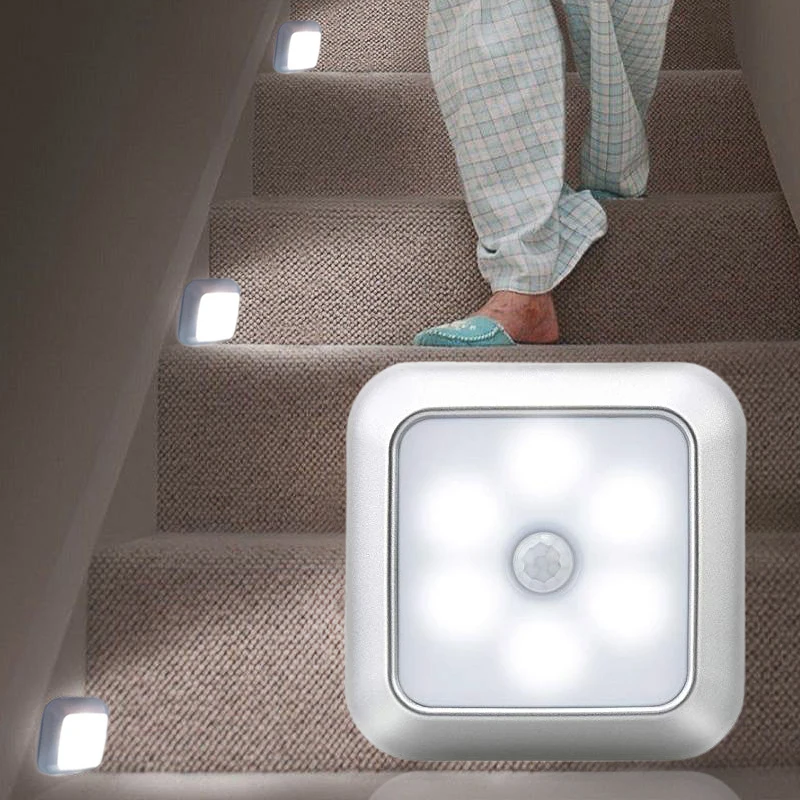 

Night Light Smart Motion Sensor LED Night Lamp Battery Operated Bedside Lamp BedRoom Hallway Pathway Toilet Stairs Night Light