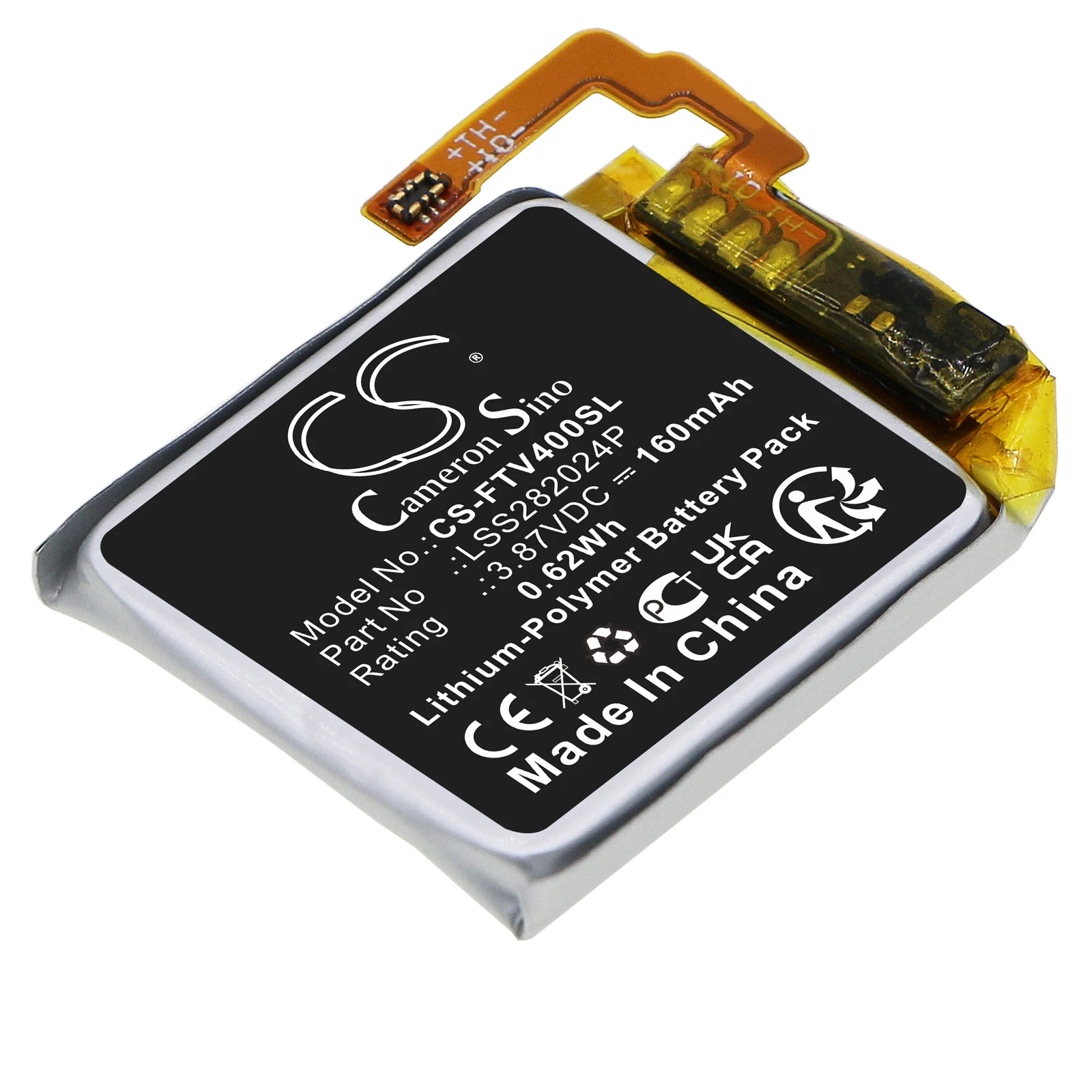 Сменный аккумулятор CS для Fitbit Versa 4 LSS 282024 P 160 мАч / 0 62 Втч Вакуум