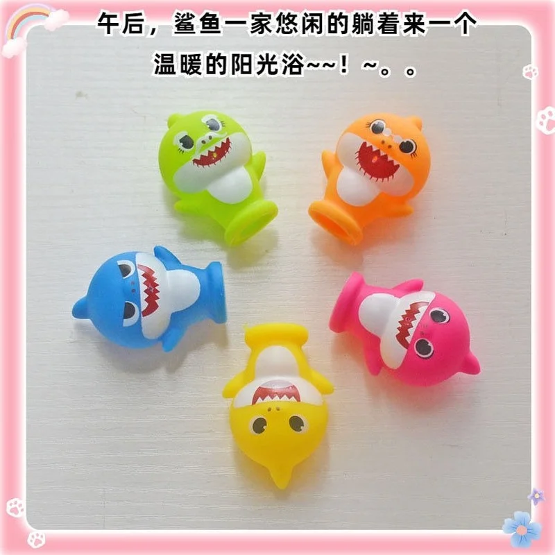 Игрушка "Маленькая акула-малыш" - мультяшный зверушка из 5 штук для пальчикового театра, ролевых игр, рассказывания историй, плоскодонная тканевая кукла, образовательные игрушки для детей, подарок.