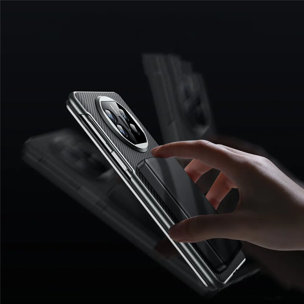 Магнитный Тонкий кожаный чехол с арамидным волокном для Huawei Mate X3 X5 Magsafe
