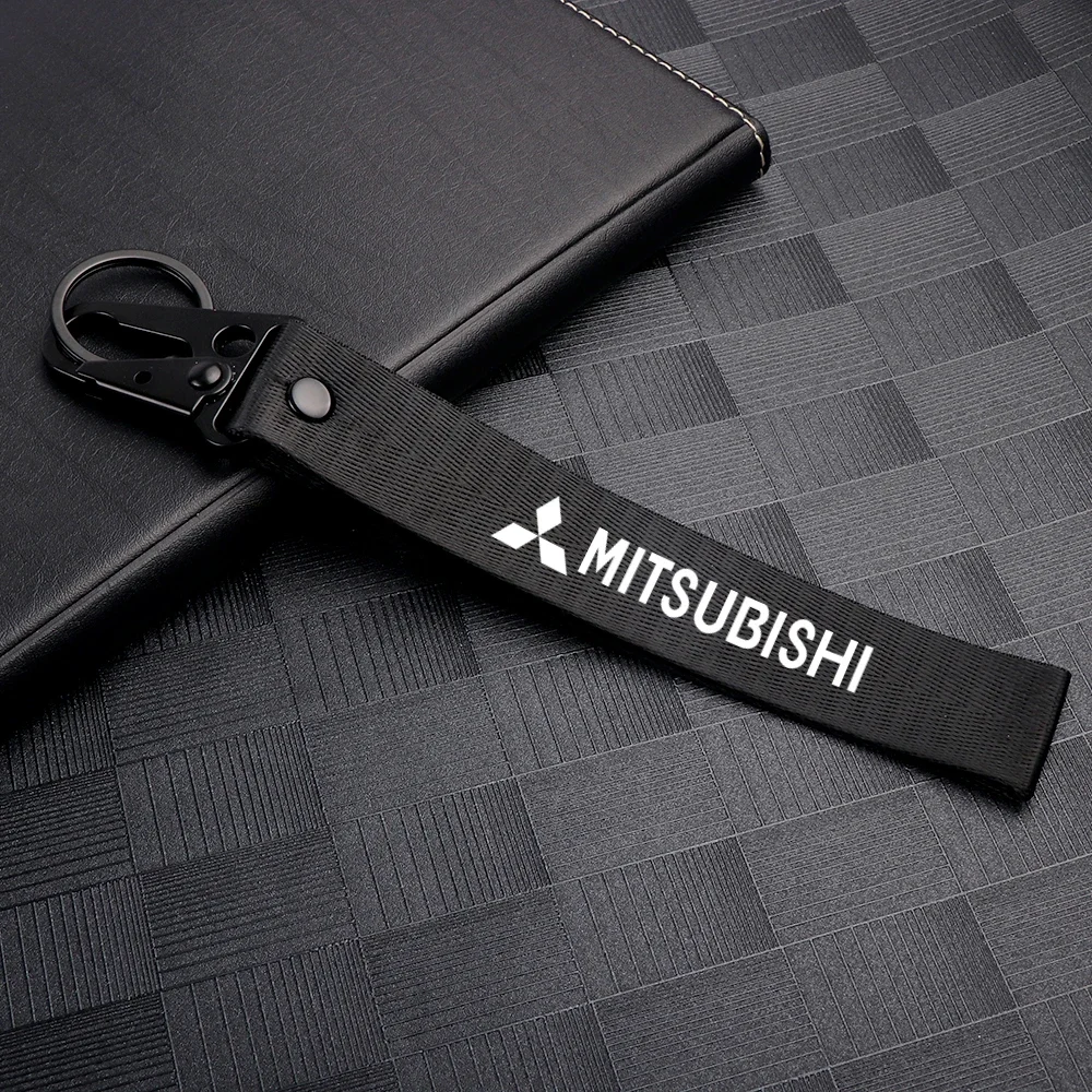 

1 шт., нейлоновый металлический брелок для ключей в автомобильном стиле, аксессуары для ключей Streamer для Mitsubishi Ralliart Lancer EX Outlander 3 ASX Competition