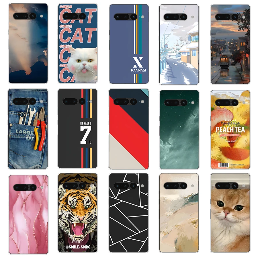 Чехол для Pixel 7 pro, Мягкий Силиконовый ТПУ чехол для задней панели телефона, мультяшный чехол, чехол, оболочка