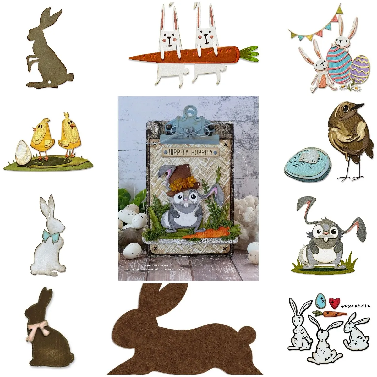 

Rabbit and Lovely Halloween bunnies Metal Cutting Die DIY Scrapbooking Crafts Maker Photo Album Template Decoration 2023 New