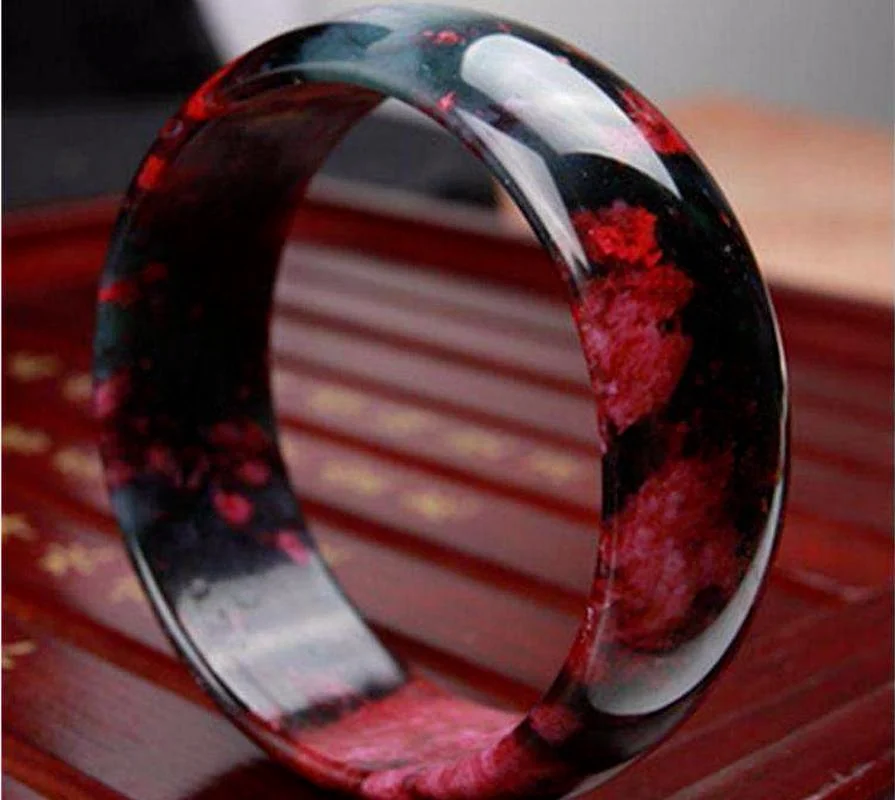 

Лидер продаж, натуральный нефритовый браслет для мужчин и женщин, подвеска с розовым черным цветком и драгоценным камнем, модные ювелирные украшения.