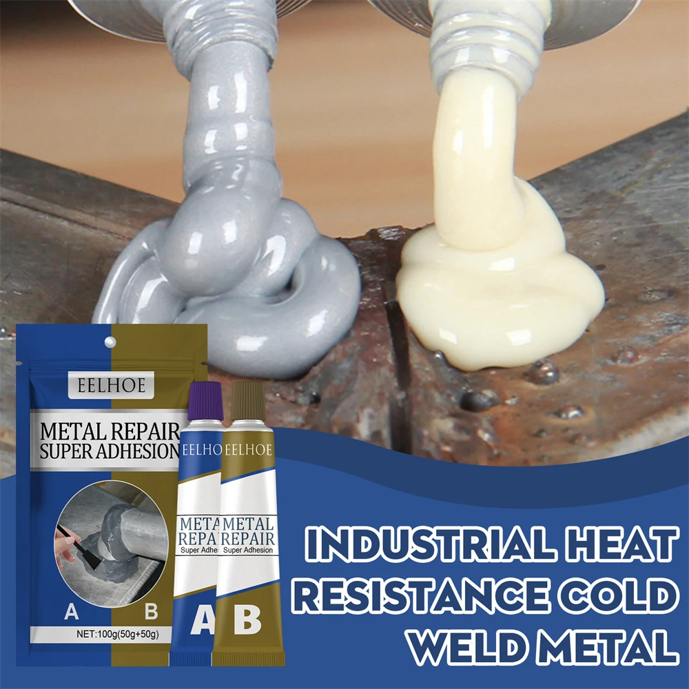 

2 в 1 металлический ремонтный клей высокопрочный термостойкий литейный промышленный клей для сварки стали алюминия