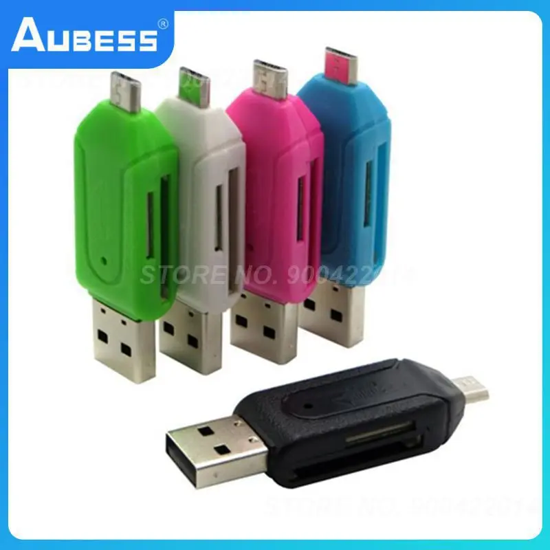 

480 Mb/s Card Reader New Support Hot Plug Micro Usb Card Reader Metal Shell Mould Usb Otg Adapter Portable Slinky 2 In 1 Fashion