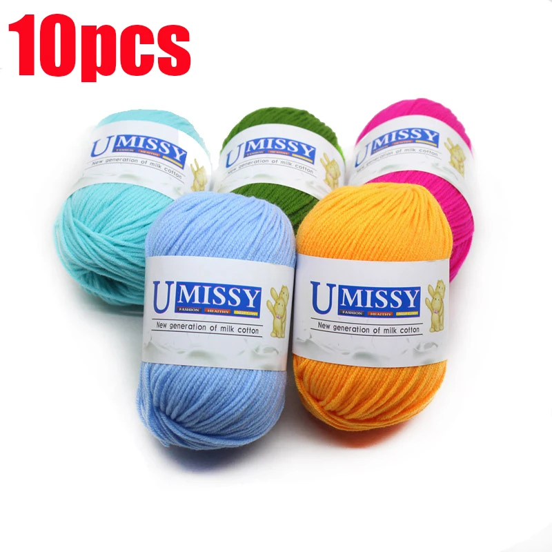 

10pcs Fine Worsted Thread Cotton Blended Yarn Strings Hand Knitting Yarn for Sweater Scarf 500grams/lot