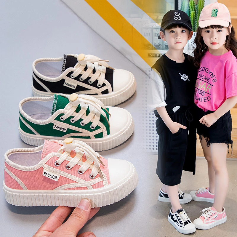 Canvas Children Shoes Casual Breathable Boys Girls Sneakers Fashion Kids Outdoor Child Flat Canvas Shoes