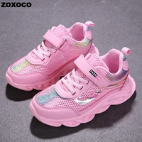 pink kids sneakers lightweight girls running sport shoes boys fashion casual walking shoes children pu leather tenis sneakers l7