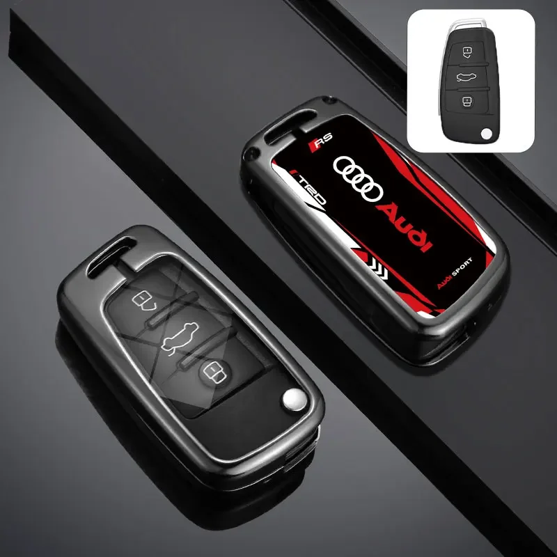 

Модный чехол для автомобильного ключа Smart Remote Shell для Audi A3 A4 A5 C5 C6 8L 8P B6 B7 B8 C6 RS3 Q3 Q7 TT 8L 8V S3 Держатель Аксессуары