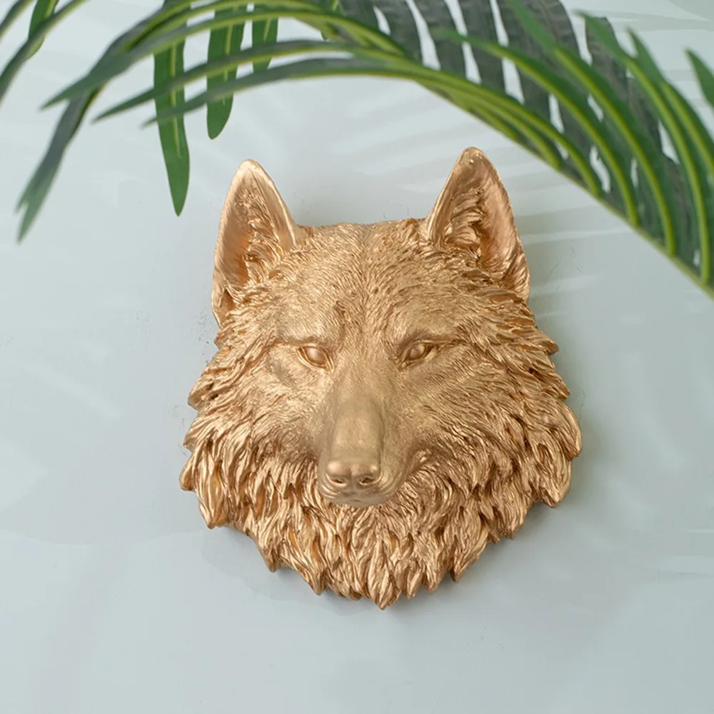 Маленькое золотое украшение на голову животного настенная подвеска Лев медведь