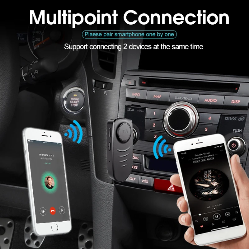 Автомобильный беспроводной адаптер Bluetooth 5.0 для аудио-приемника Car AUX 3,5 мм стерео для музыки в автомобиле и громкой связи, бесплатная доставка.