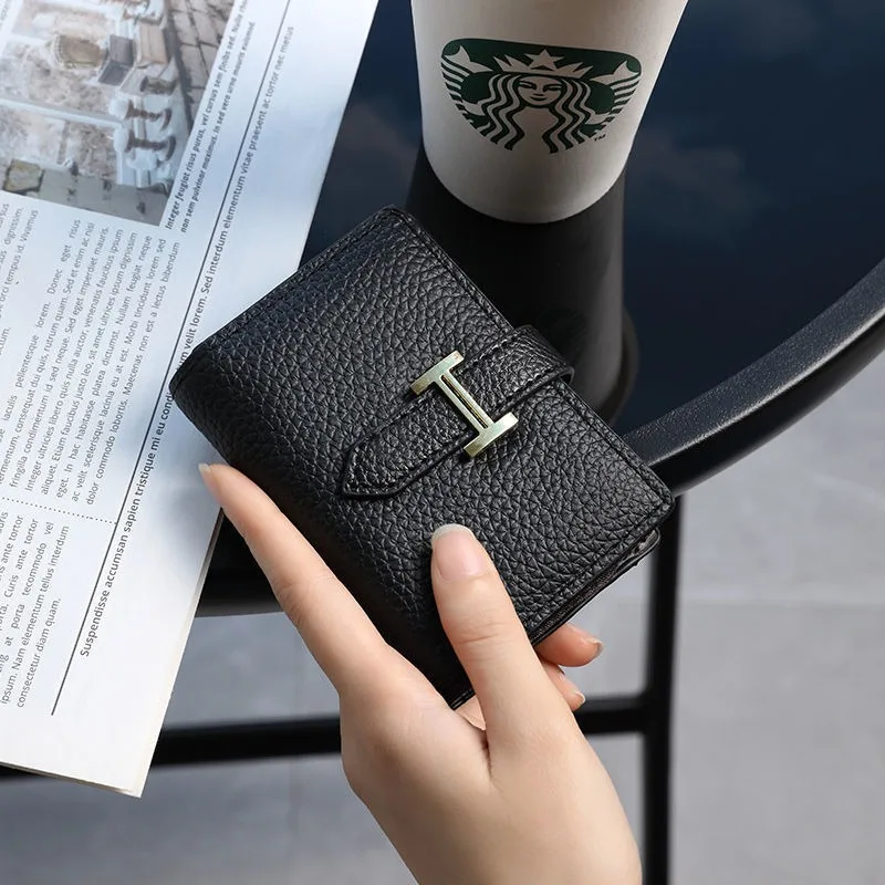 Женский короткий кошелек из искусственной кожи