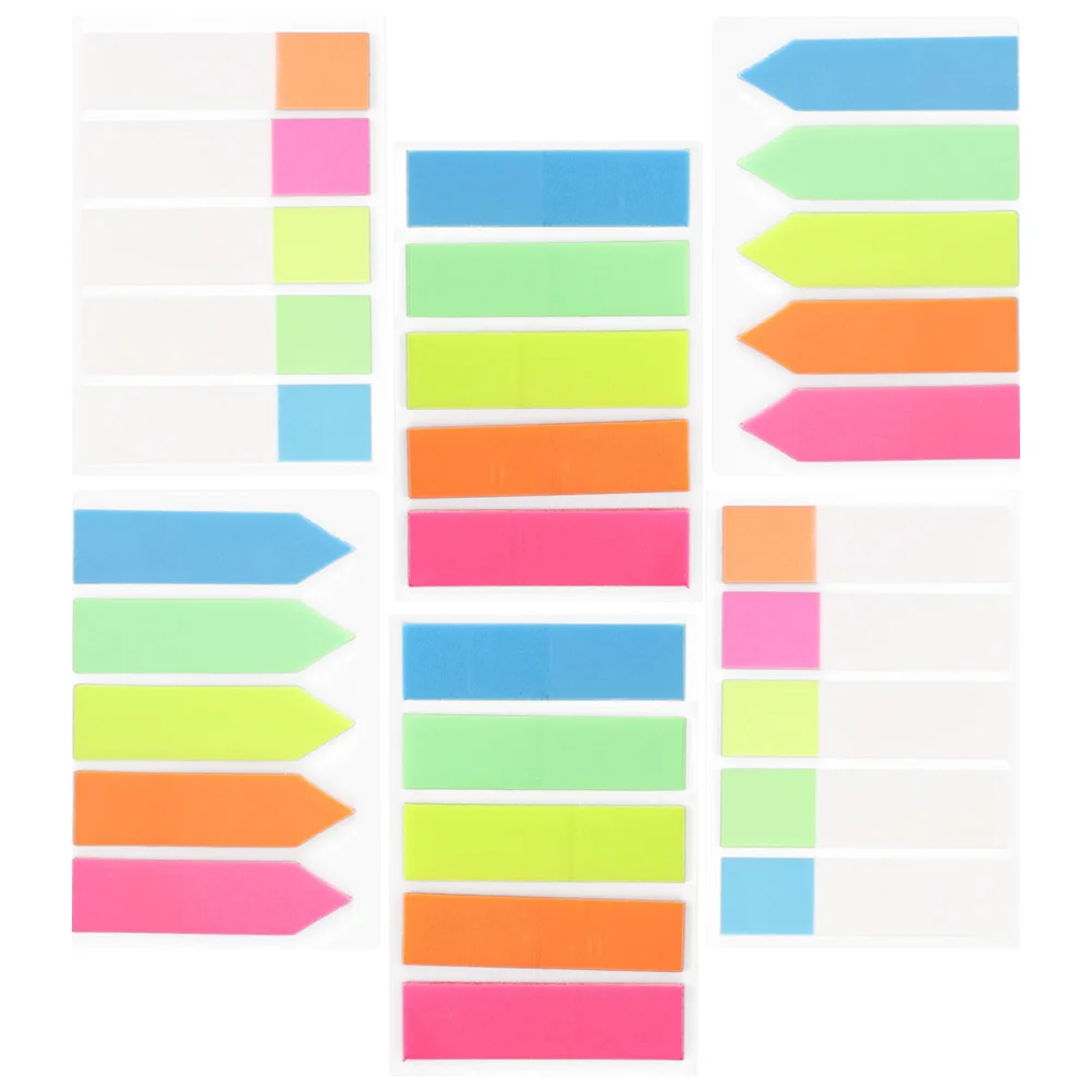 

6 Books Stickers Note Page Marker Reading Strips Accessory Index Markers Portable Bookmarks The Pet Adhesive