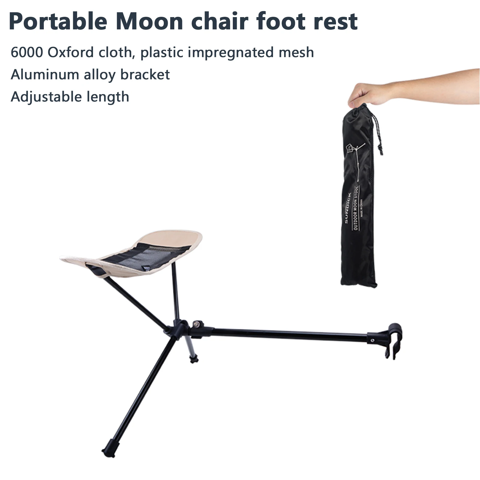 

Outdoor Camping Lazy Foot Rest Portable Stool Collapsible Footstool For Beach BBQ Fishing Folding Chair Recliner Foot Rest