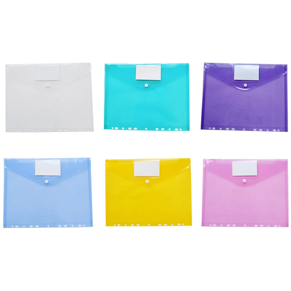 

6 Pcs Envelopes Document Storage Bags Practical File Organizers Folder Manager Documents Plastic Office