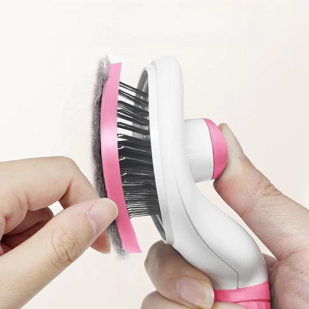 Щетка для удаления шерсти домашних животных самоочищающаяся расческа кошек из