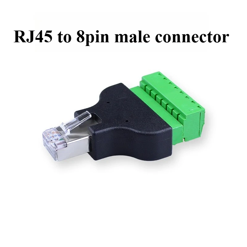 

Rj45 к винтовому терминалу Блок 8p разъем Ethernet rj45 Мужской Женский на 8-контактный винтовой разъем Сетевой адаптерный кабель для видеонаблюдения DVR