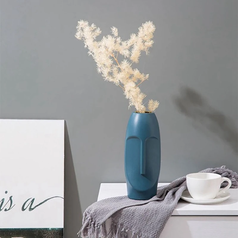 2 шт. декоративная ваза с абстрактным изображением человеческого лица