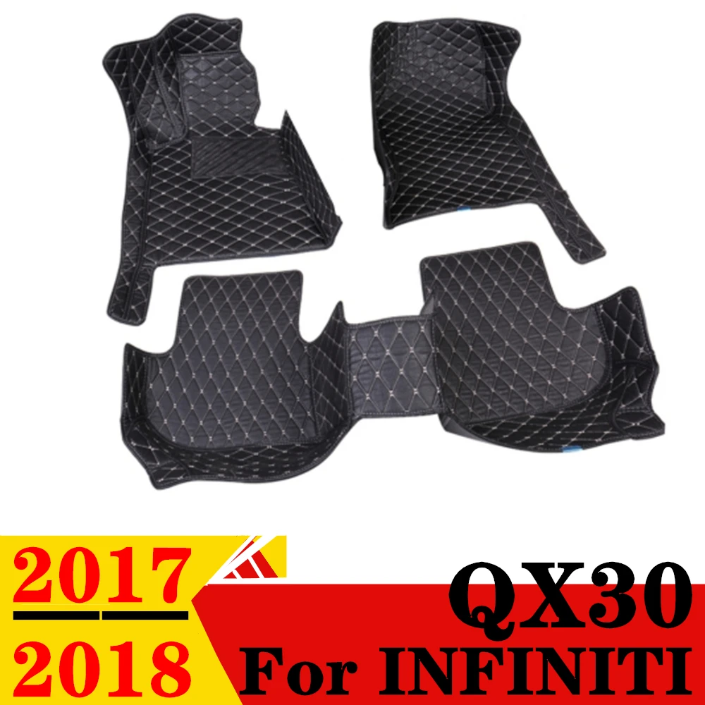

Car Floor Mats For Infiniti QX30 2017 2018 Waterproof XPE Leather Custom Fit Front & Rear FloorLiner Cover Auto Parts Carpet