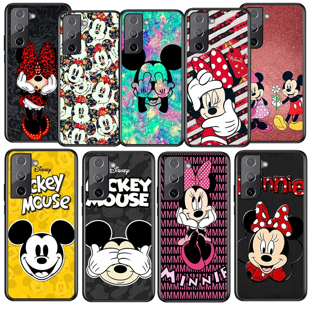 

Disney couple Mickey and Minnie For Samsung Galaxy S22 S21 S20 Ultra Pro Lite S10 5G S10E S9 Plus Black Cover Phone Case