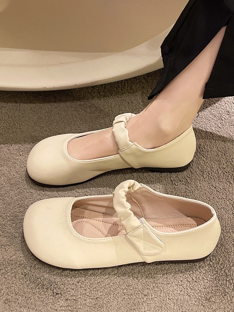

Shallow Mouth Shoes Woman Flats Modis Round Toe Casual Female Sneakers Soft All-Match Dress Summer 2023 New Comfortable Grandma