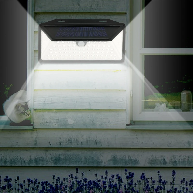 Promotion! 102 LED Solar Light Human Body Sensor Lamp IP65 Outdoor Automatic Adjust Brightness Garden Street |