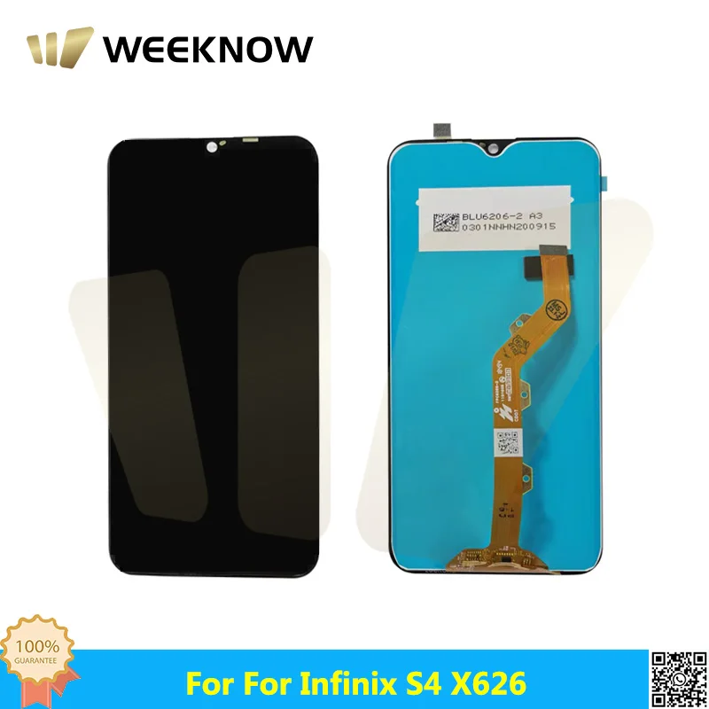 ЖК-дисплей 6,2 дюйма для Infinix S4 X626 X626B X627 CB7, сенсорный экран, дигитайзер, стекло в сборе, замена дисплея X626 X627 ЖК-дисплей 6,2 дюйма для Infinix S4 X626 X626B X627 CB7, сенсорный экран, дигитайзер, стекло в сборе, замена дисплея X626 X627