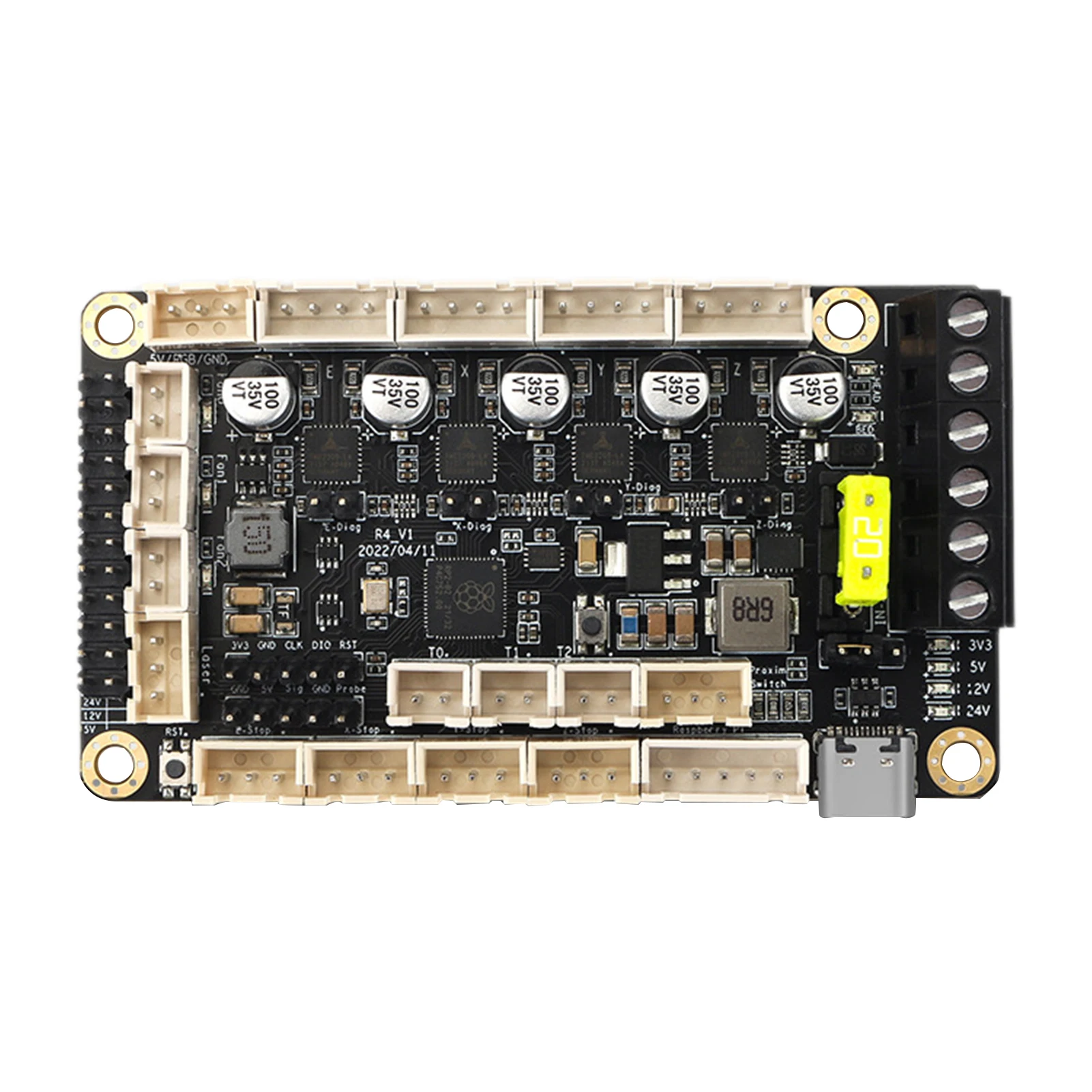 

Silent Motor Driver High Power For 3D Printer Machine Accessories Voron V0 R4 Motherboard 4-Axis Control Board TMC2209 Driver