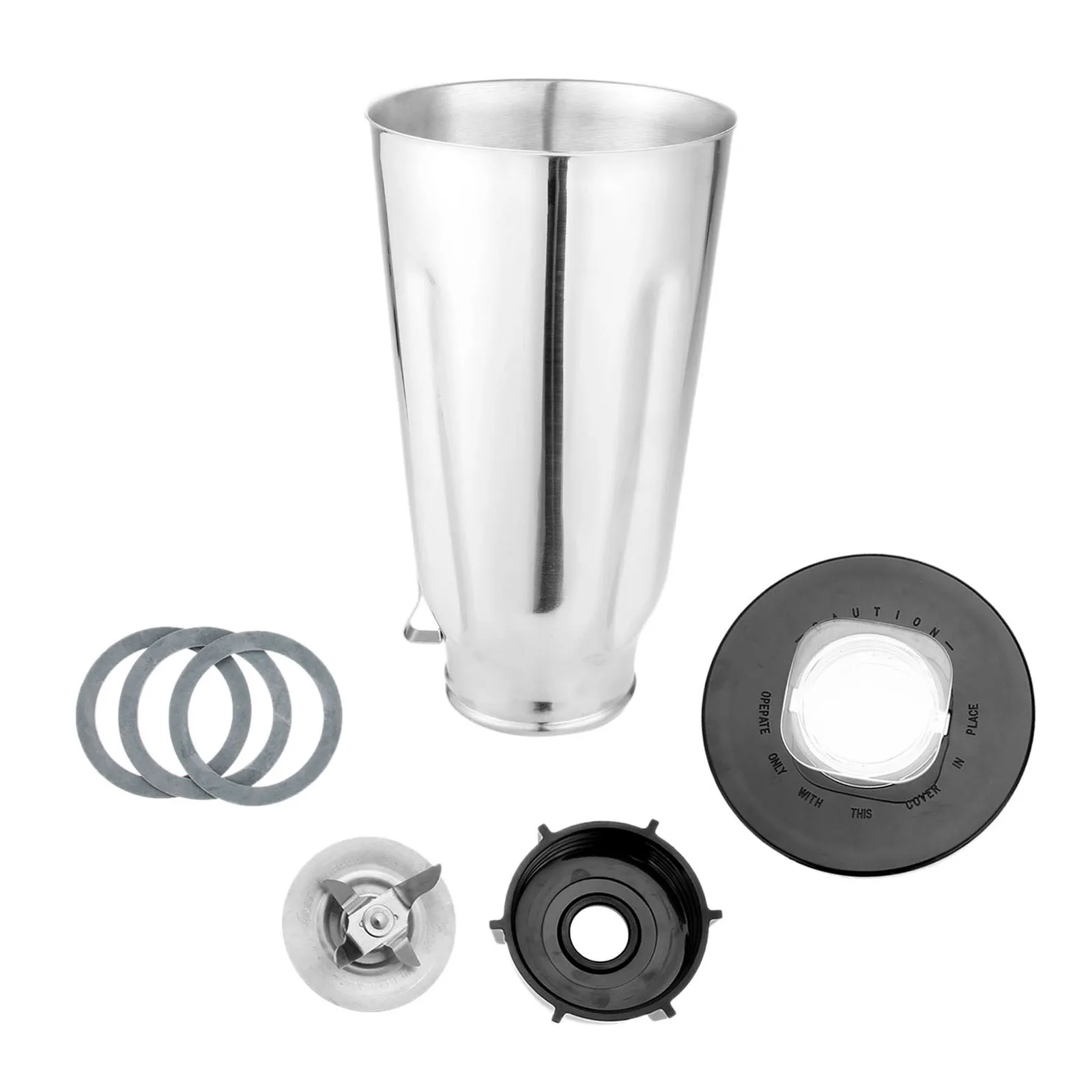 6pcs/set 5 Cup Stainless Steel Blender Jar Kit Lid/ice Crush