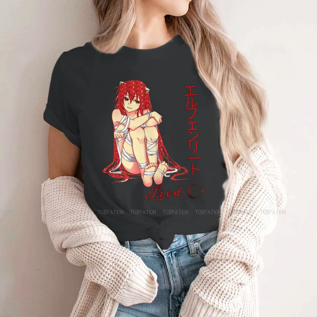 

Lucy Stand Classic Women TShirt Elfen Lied Kouta Manga Girls Graphic Tops Cotton Female T Shirt 4XL Funny Hipster Gift