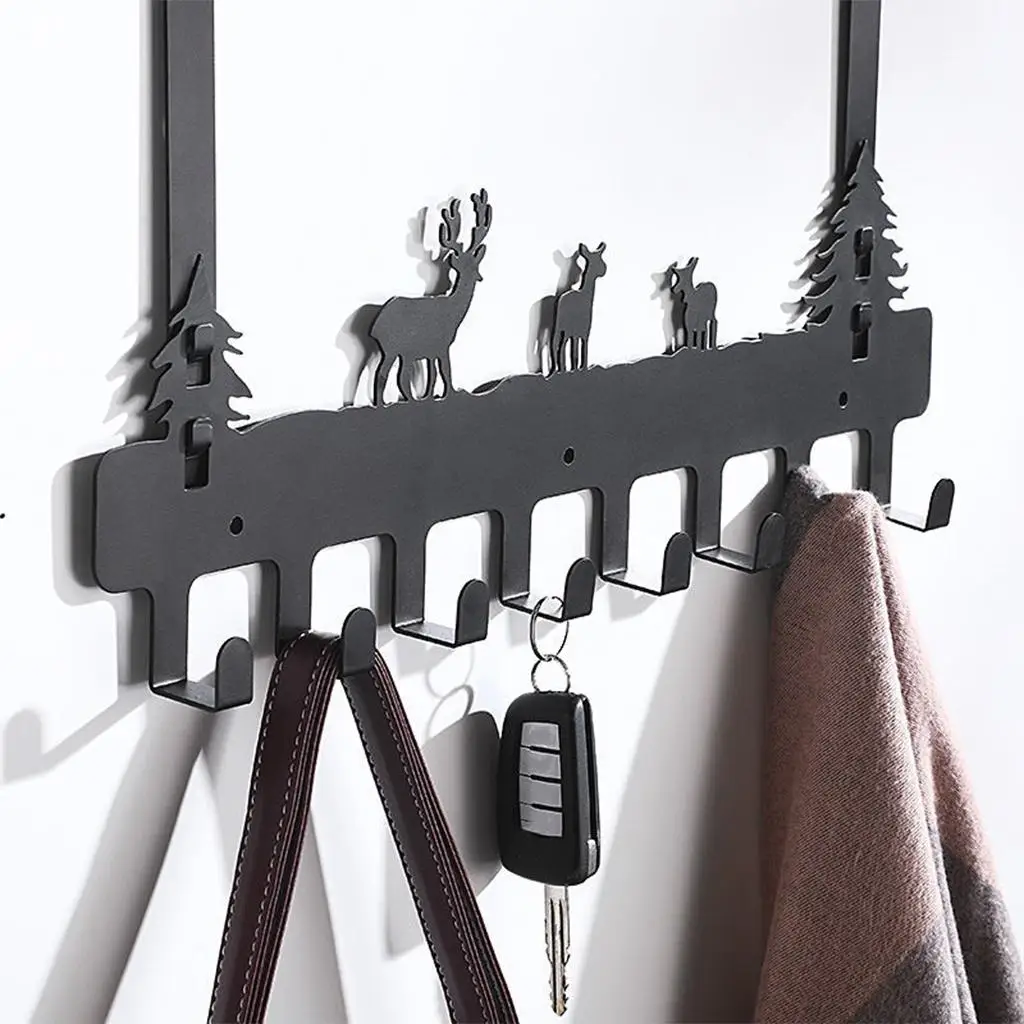 

Over The Door Hooks Hanger Durable Strong Load-Bearing Capacity Hanging Storage Rack for Towel