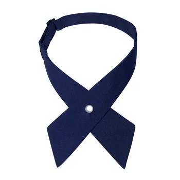 Crisscross bow tie fashionsolid color  detachable collar jk Apparel Accessories 4