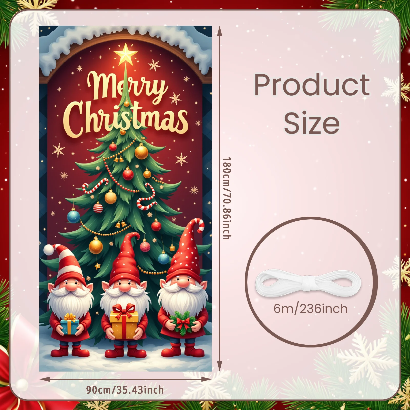 

Рождественский дверной баннер из полиэстера