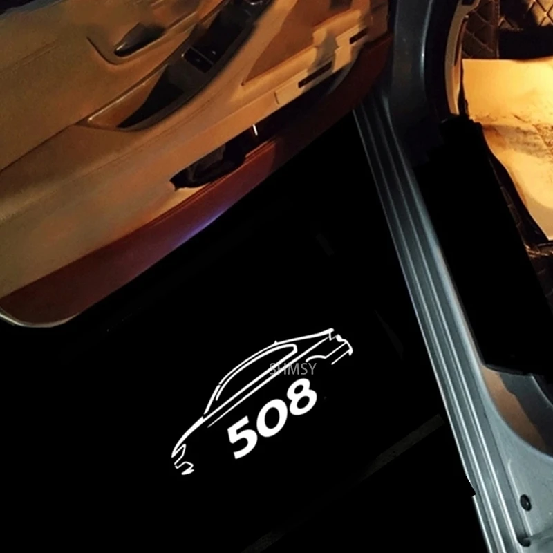 

2 шт., автомобильные лампы-эмблемы для Peugeot 508, 2010, 2011, 2012, 2013, 2014, 2016, 2015,