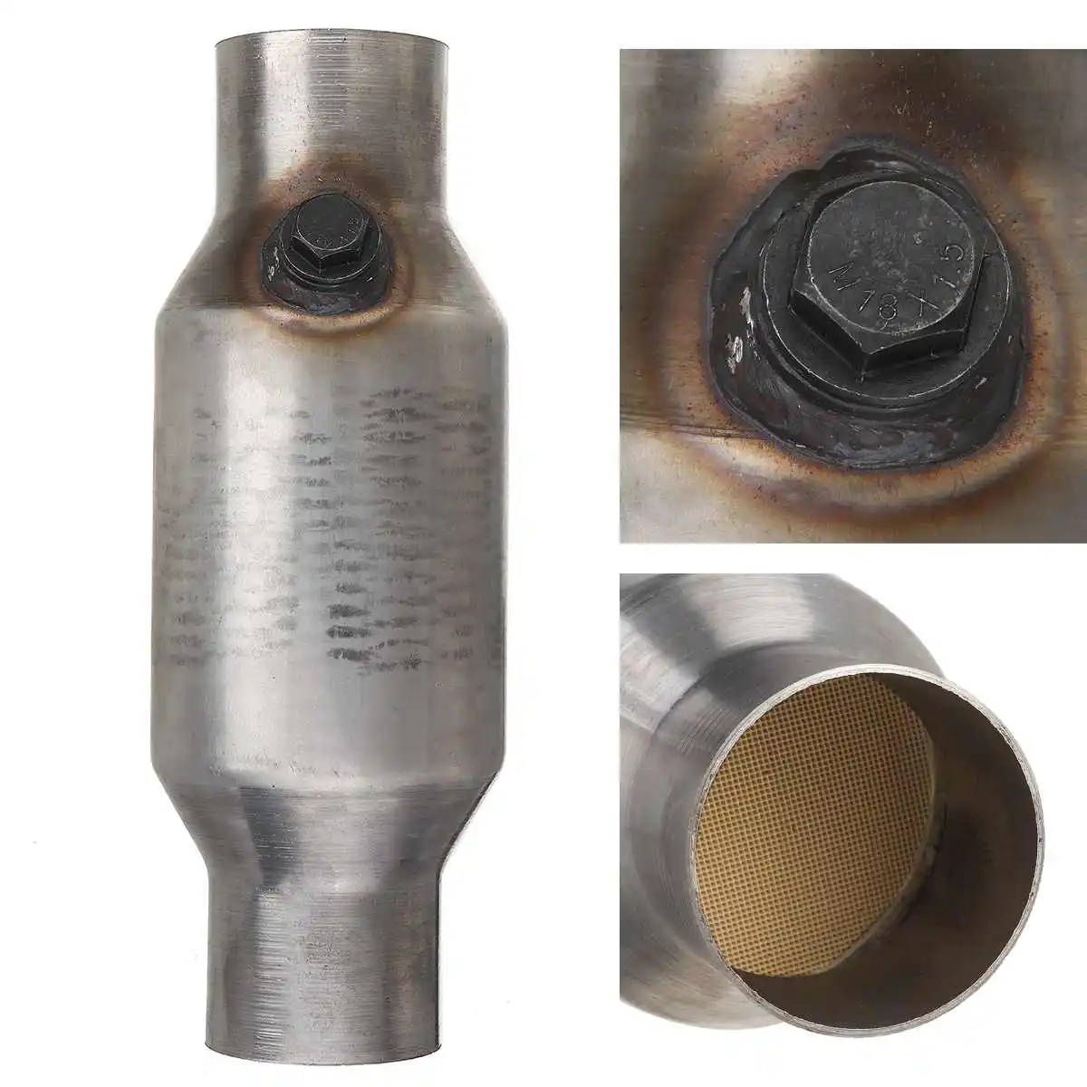 

Универсальный каталитический преобразователь выхлопных газов 2,5 дюйма 63 мм из нержавеющей стали