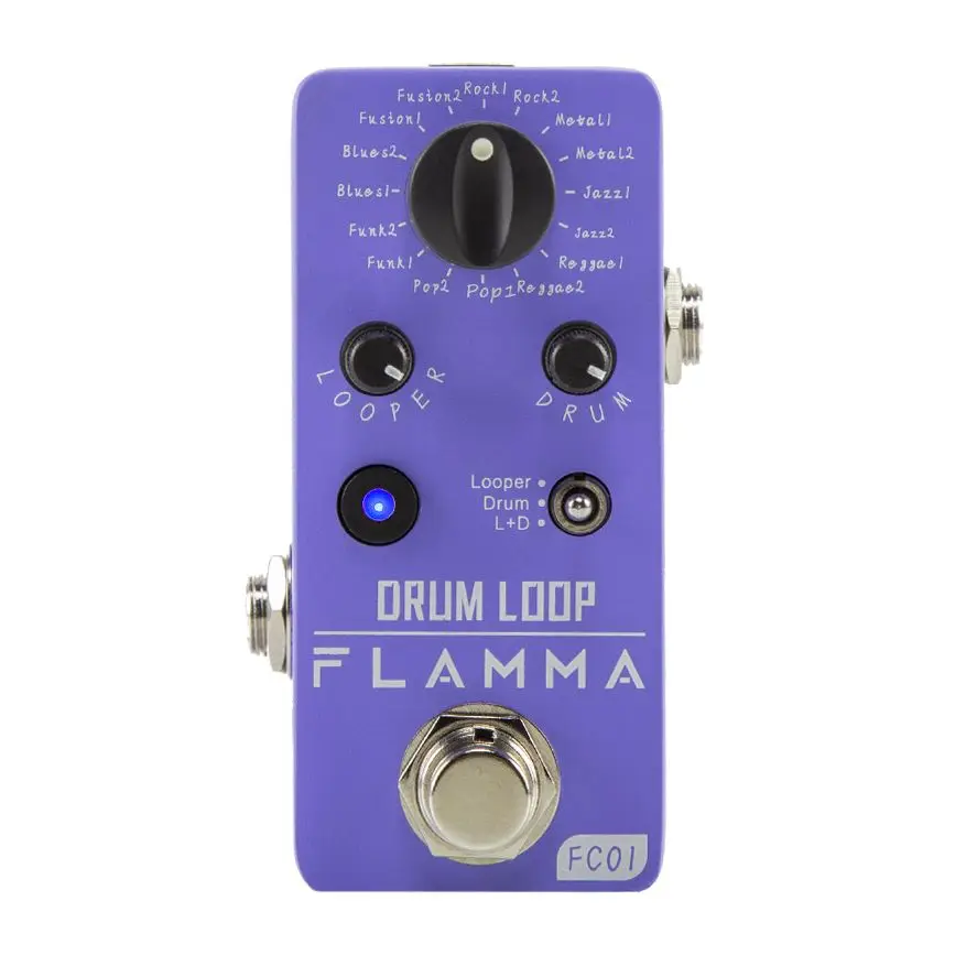 

FLAMMA FC01 Guitar Effects Pedal Drum Loop Drum Looper Pedal Effect With 20 Minutes Recording 16 Drum Grooves Tap Tempo Pedal