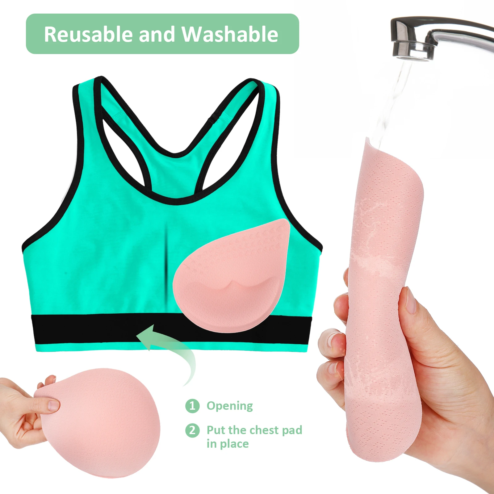 12 Pairs Silicone Gel Pad Supple Insert Breast Up Pad Girl Clothing Accessories