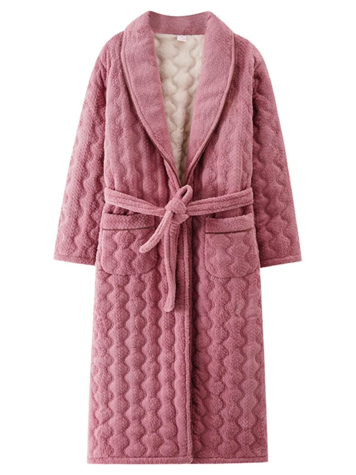 Ночная рубашка Finteng из кораллового флиса женская зимняя утолщенная трехслойная