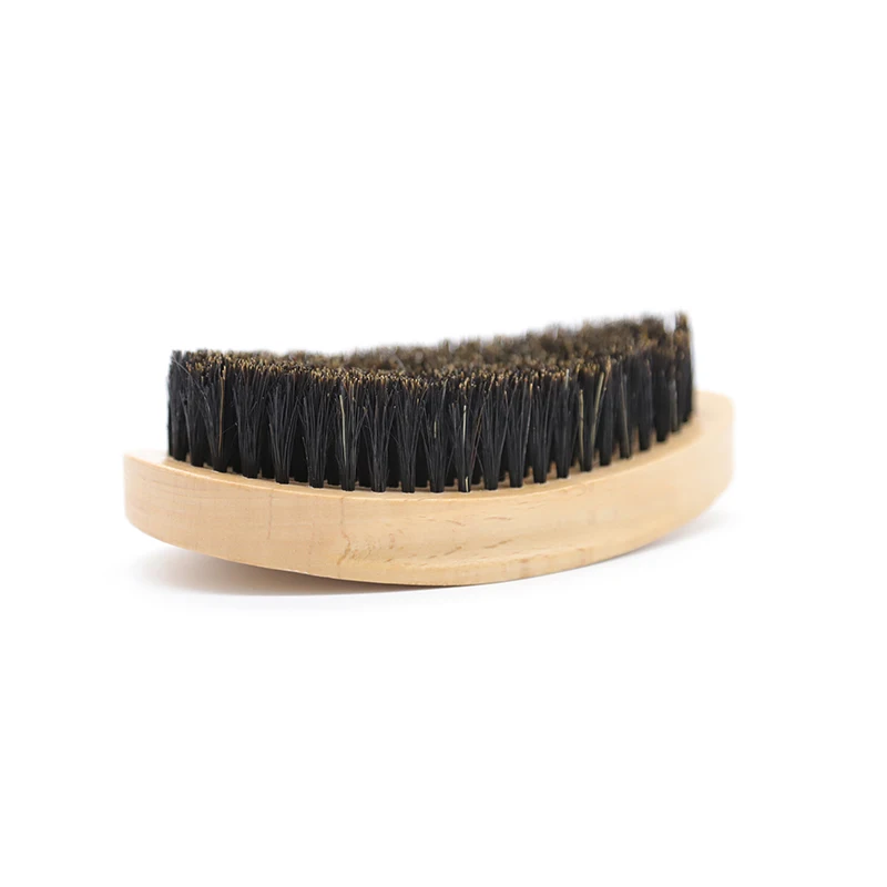 Brosse Poil De Sanglier 360 Wave Brush Beard Shaving Brush Soft Boar Beard Brush Straightener Wave Brush For Men Wood Beard Comb images - 6