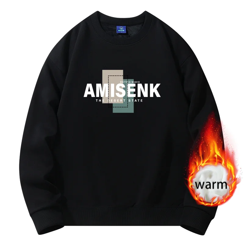 

Зимняя одежда для мужчин, дизайнерская одежда, мужские свитшоты с графическим рисунком, Топ в стиле Харадзюку, новинка 2023, свитер с круглым вырезом, хлопковый свободный плюшевый свитер