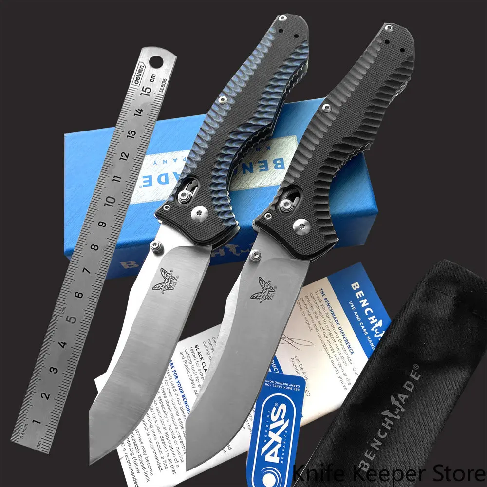 Benchmade Osborne 810BK Contego AXIS Lock Knife Black G10 Folding Knife Small Knife High Hardness Outdoor Camping Knife