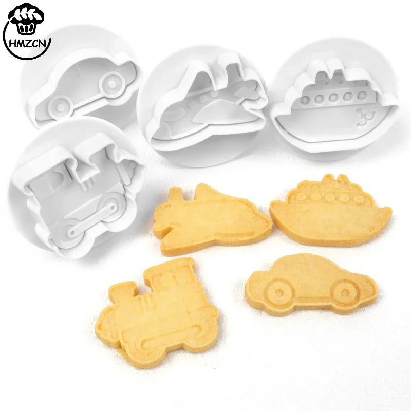 8 шт. автомобиль самолет поезд 3D кухонные аксессуары звездный плунжер резак для